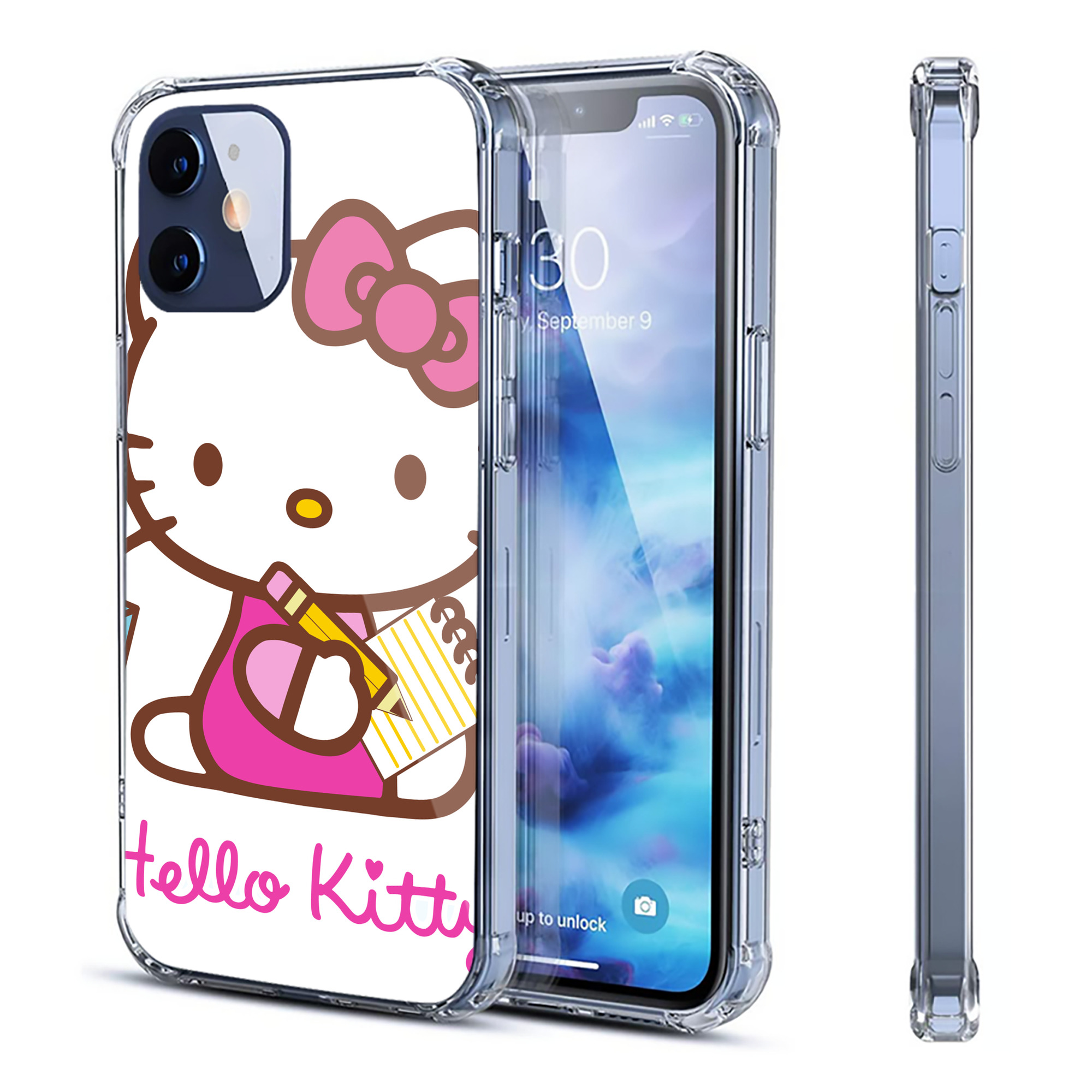 （画像用） Hello Kitty ハローキティ 【iPhone 12シリーズ対応】透明スマホケース（クリアソフトケース）
